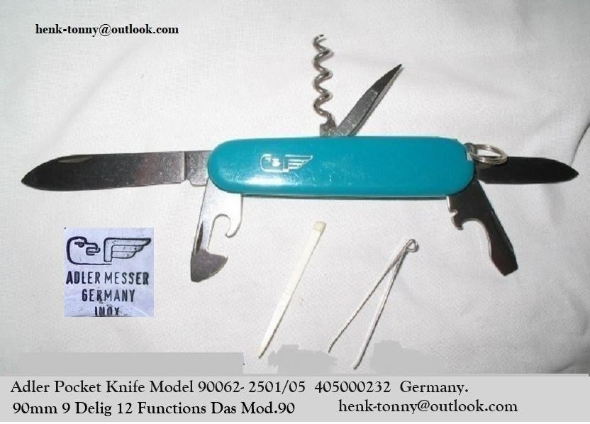 T.k.a. Adler Zakmes Model 90062-2505, Ophalen of Verzenden, Overige soorten, Overige gebieden, Mes of Dolk