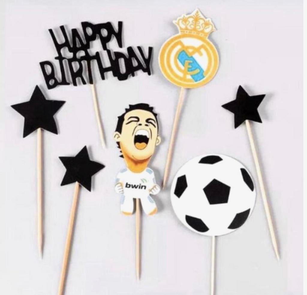 Voetbal Cupcake Toppers - Verjaardag, Verzenden, Nieuw, Versiering, Verjaardag