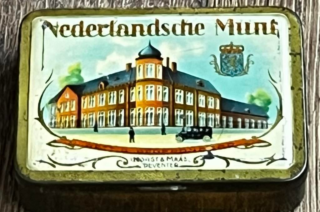 sigarenblikje Nederlandsche Munt Horst & Maas Deventer, Verzamelen, Blikken, Gebruikt, Overige, Ophalen of Verzenden