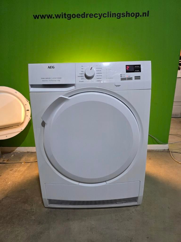 AEG 7000 SERIE A+++ LAVATHERM SensiDry WARMTEPOMP DROGER 7KG, 6 tot 8 kg, Overige typen, Refurbished, Voorlader