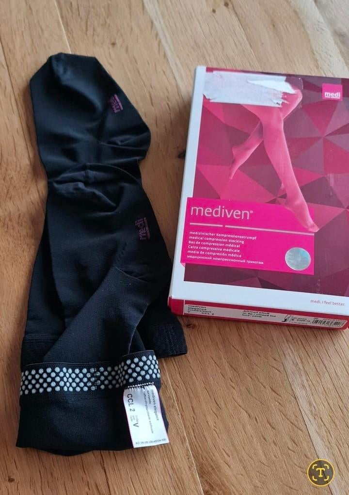 Nieuwe steunkousen merk mediven kleur zwart maat 5, Ophalen of Verzenden
