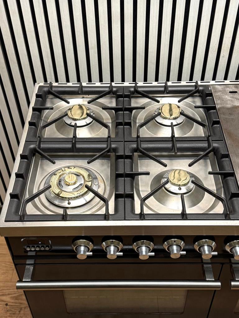 Luxe Boretti Fornuis 5 pits met coupe de feu & 2 ovens 100cm, Witgoed en Apparatuur, Fornuizen, Fornello Esperta, Ophalen of Verzenden
