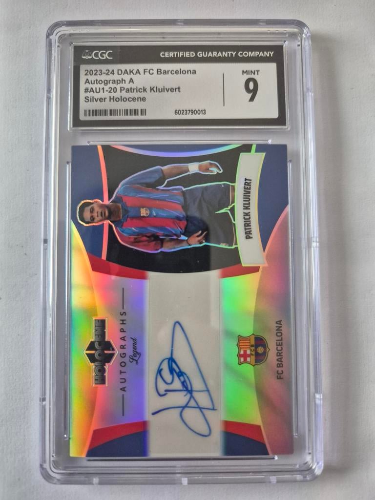 Patrick Kluivert Gesigneerde Daka CGC 9 Holocene kaart /65, Verzamelen, Sportartikelen en Voetbal, Buitenlandse clubs, Ophalen of Verzenden