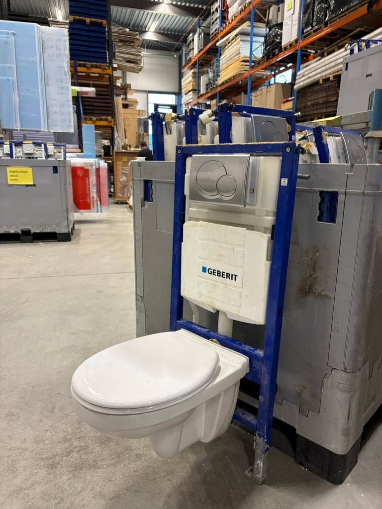 Wc Geberit Up 320 hangtoilet urinoir inbouw gebruikt, Doe-het-zelf en Verbouw, Sanitair, Zo goed als nieuw, Toilet, Chroom, Rvs