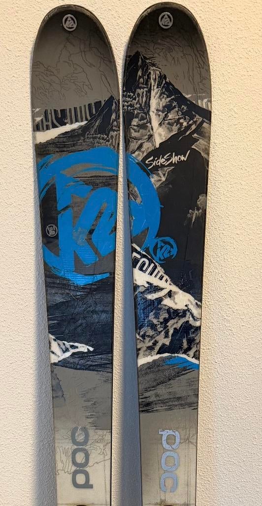 K2 Sideshow allround ski’s 167cm - Salomon Z10 bindingen, 160 tot 180 cm, Zo goed als nieuw, Ski's, Ophalen