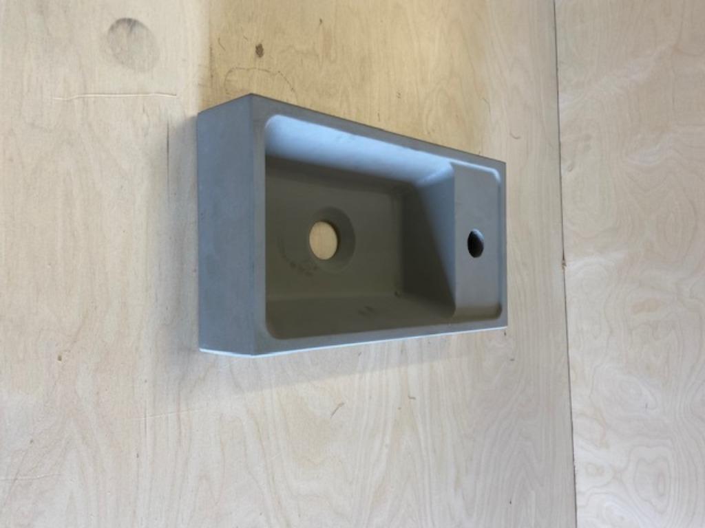 Wc fontijn / ronde wasbak van zwart beton., Doe-het-zelf en Verbouw, Sanitair, Ophalen of Verzenden, Nieuw, Toilet