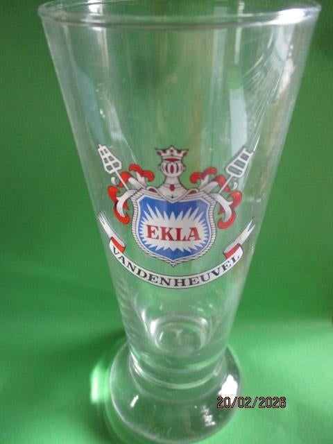 bierglas Belgie  vandenheuvel 23-2, Verzamelen, Biermerken, Ophalen, Zo goed als nieuw, Glas of Glazen, Overige merken
