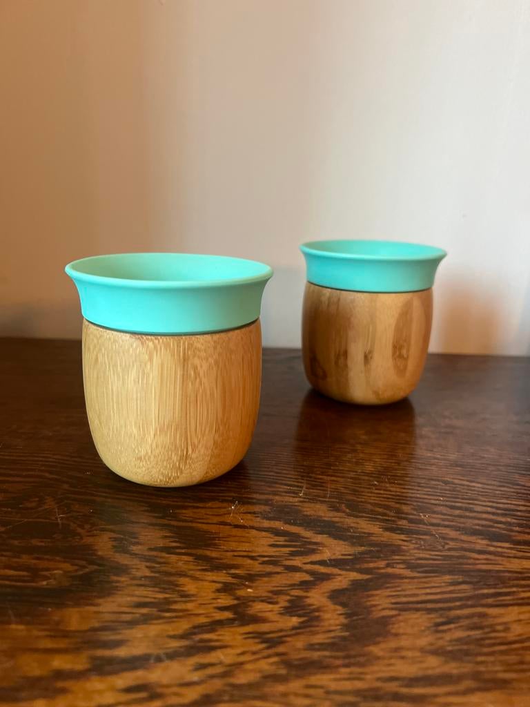 Munchkin oefenbeker silicone en bamboe, Kinderen en Baby's, Babyvoeding en Toebehoren, Ophalen, Zo goed als nieuw, Overige typen