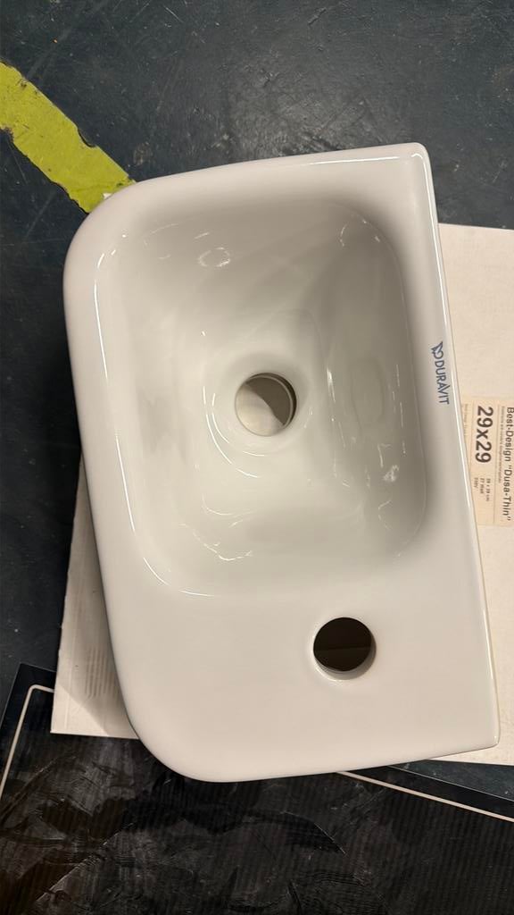 Duravit fontein wasbak keramiek kr gat rechts wit, Ophalen, Duravit, Nieuw, Wastafel