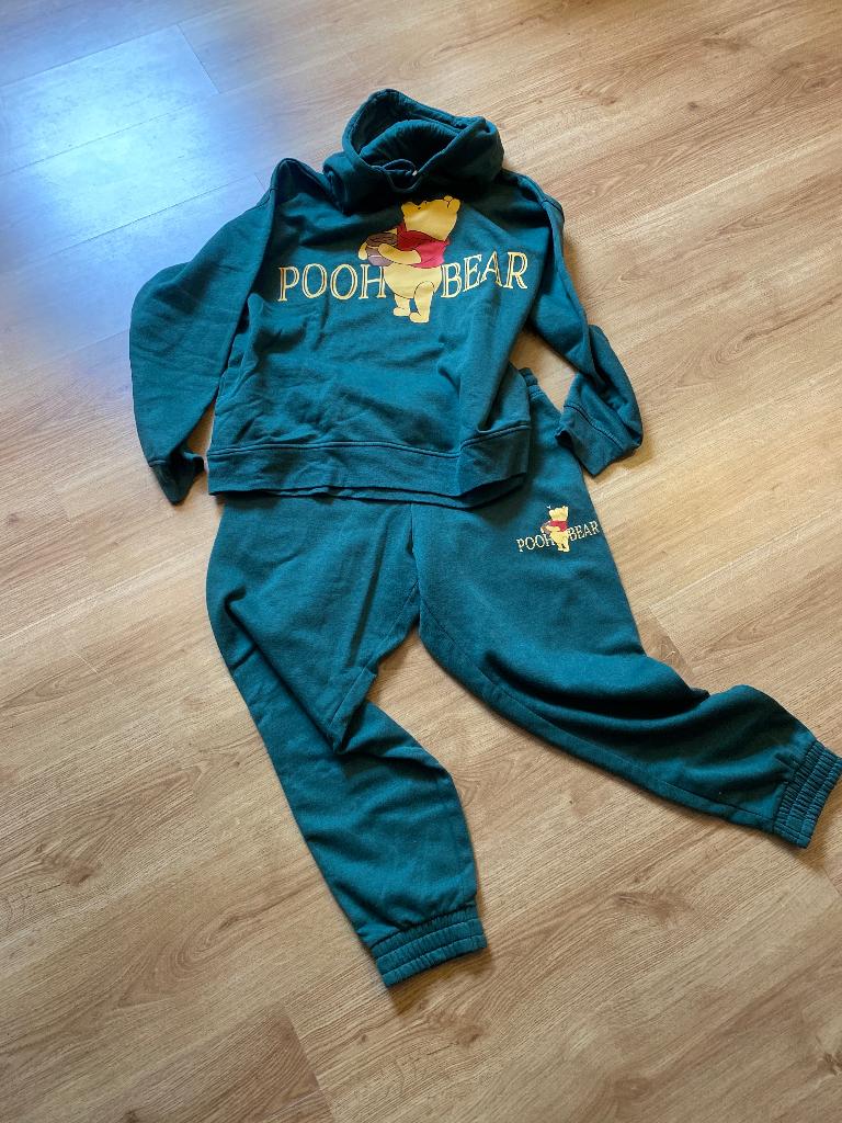 Donkergroen joggingpak winnie the pooh, Ophalen of Verzenden, Winnie de Poeh of vrienden, Gebruikt, Kleding of Textiel