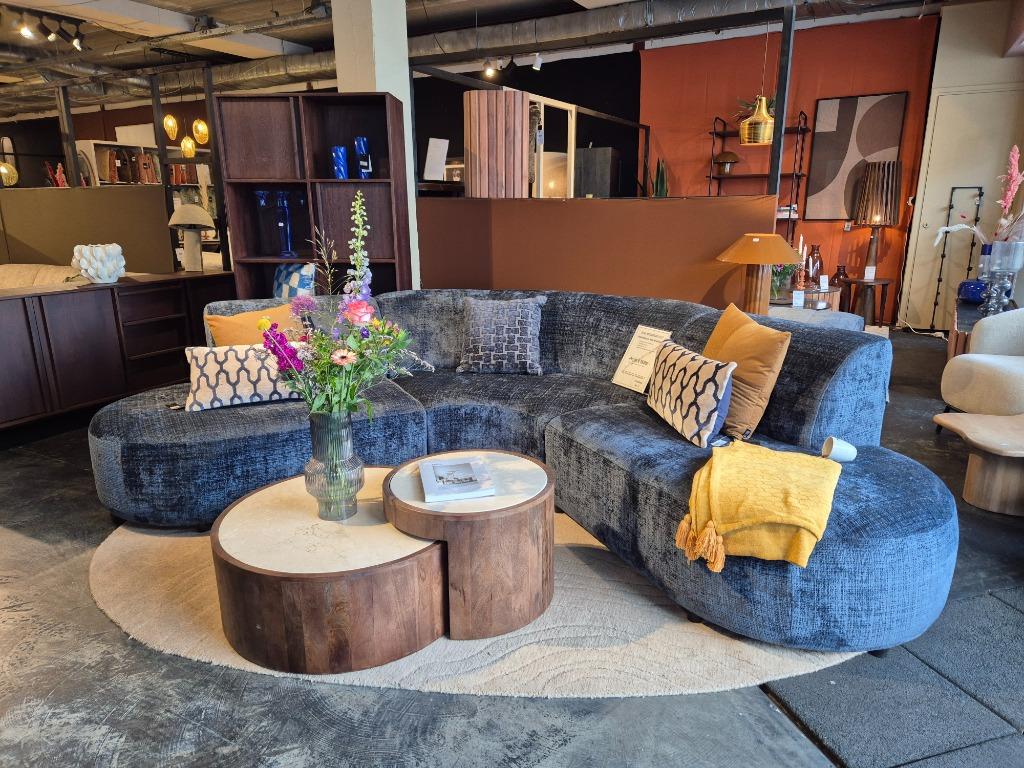 Ronde Hoekbank Manhattan | Incl 5 jaar Garantie, Ophalen of Verzenden, Stof, Vierpersoons of meer, 300 cm of meer