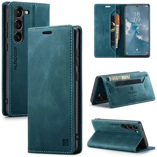 Luxe Flip Case Set met Kaarthouder voor Galaxy S25 _ Blauw, Verzenden, Nieuw, Overige modellen, Hoesje of Tasje