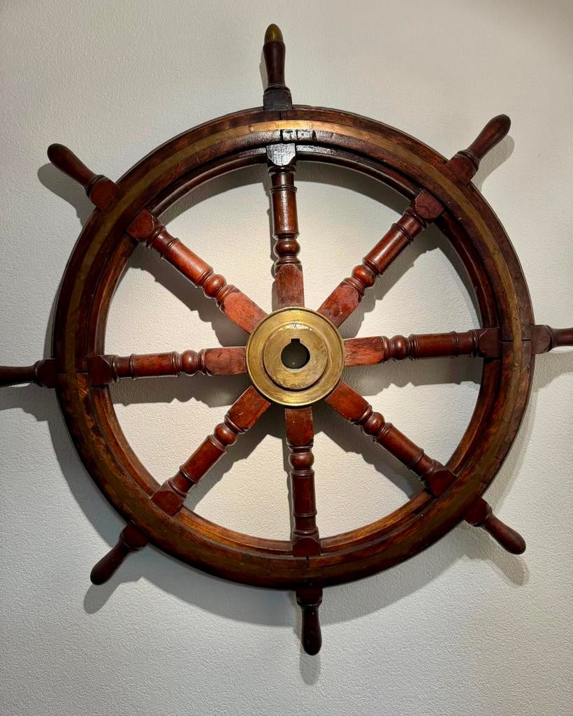 scheepsstuurwiel – Ø 135 cm, Ophalen, Gebruikt, Motorboot of Zeilboot