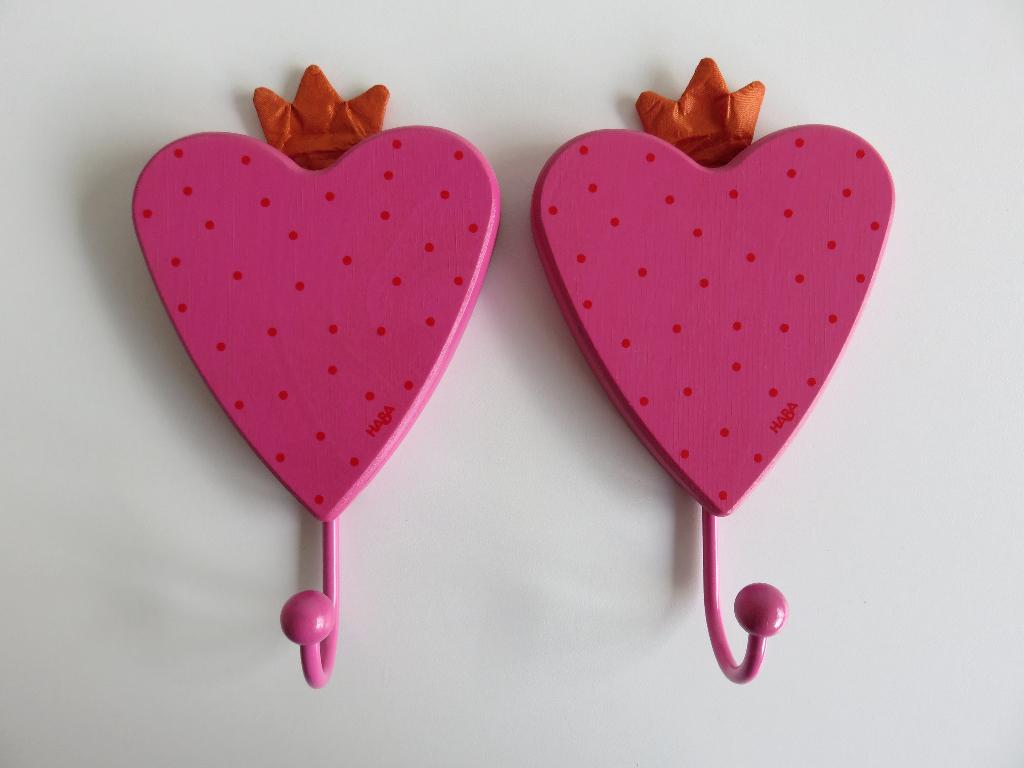 2 Haba kapstokhaken Pia Hart (kapstokje, wandhaken), Kinderen en Baby's, Kinderkamer | Inrichting en Decoratie, Zo goed als nieuw