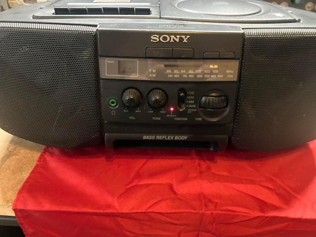 Sony CFD-V10 Radio Cassette CD-speler, Ophalen of Verzenden, Gebruikt, Radio, Met cd-speler