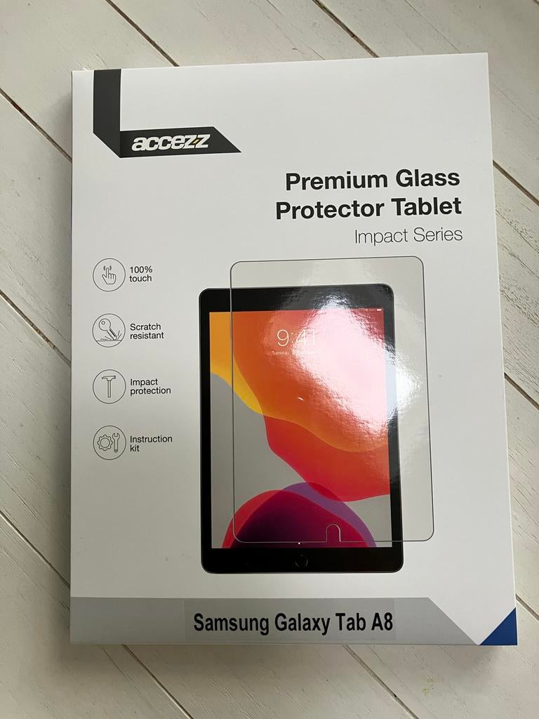 Accezz Premium Glass Protector Samsung Galaxy Tab A8, Computers en Software, Tablet-hoezen, Nieuw, Screenprotector, 10 inch, Ophalen of Verzenden