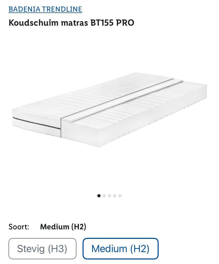 Badenia 7 zones koudschuimmatras 160 x 200, Ophalen, Zo goed als nieuw, Tweepersoons, 160 cm