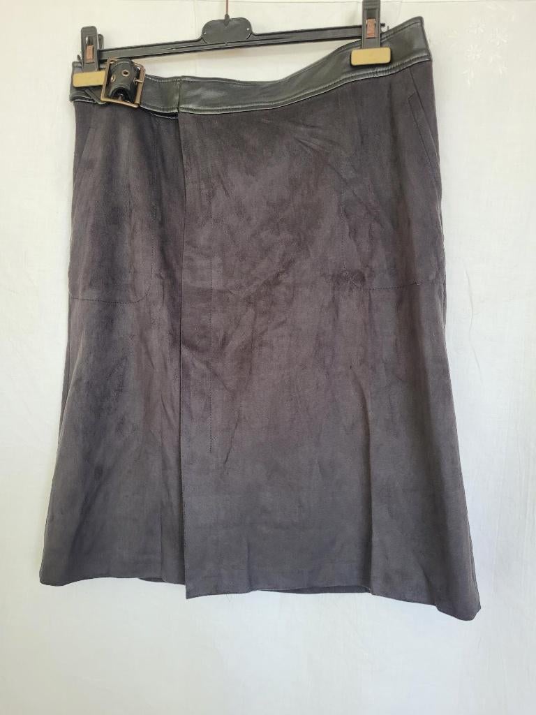 Stoere zwarte imitatieleren rok mt L merk Le Pep, ., Zwart, Maat 42/44 (L), Ophalen of Verzenden