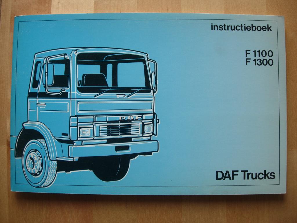 DAF 1100 & 1300 Instructieboek 1987 – Handleiding, Ophalen of Verzenden