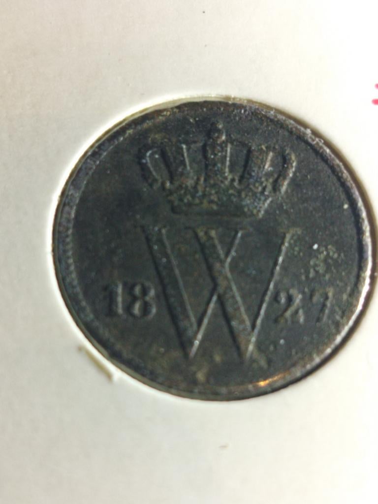 1 cent 1827 Willem 1, Ophalen of Verzenden, Koning Willem I, 1 cent
