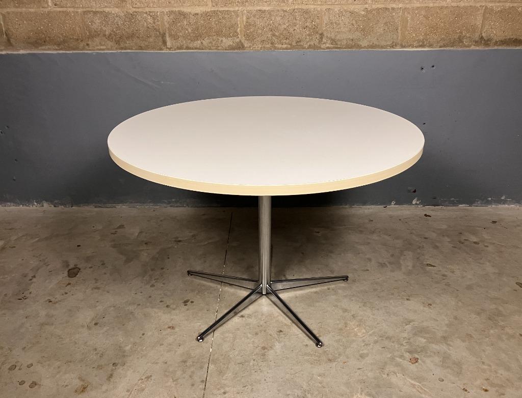Sale: Vintage Eettafel Rond Chroom Ster Poot, Huis en Inrichting, Tafels | Eettafels, Gebruikt, 100 tot 150 cm, 100 tot 150 cm
