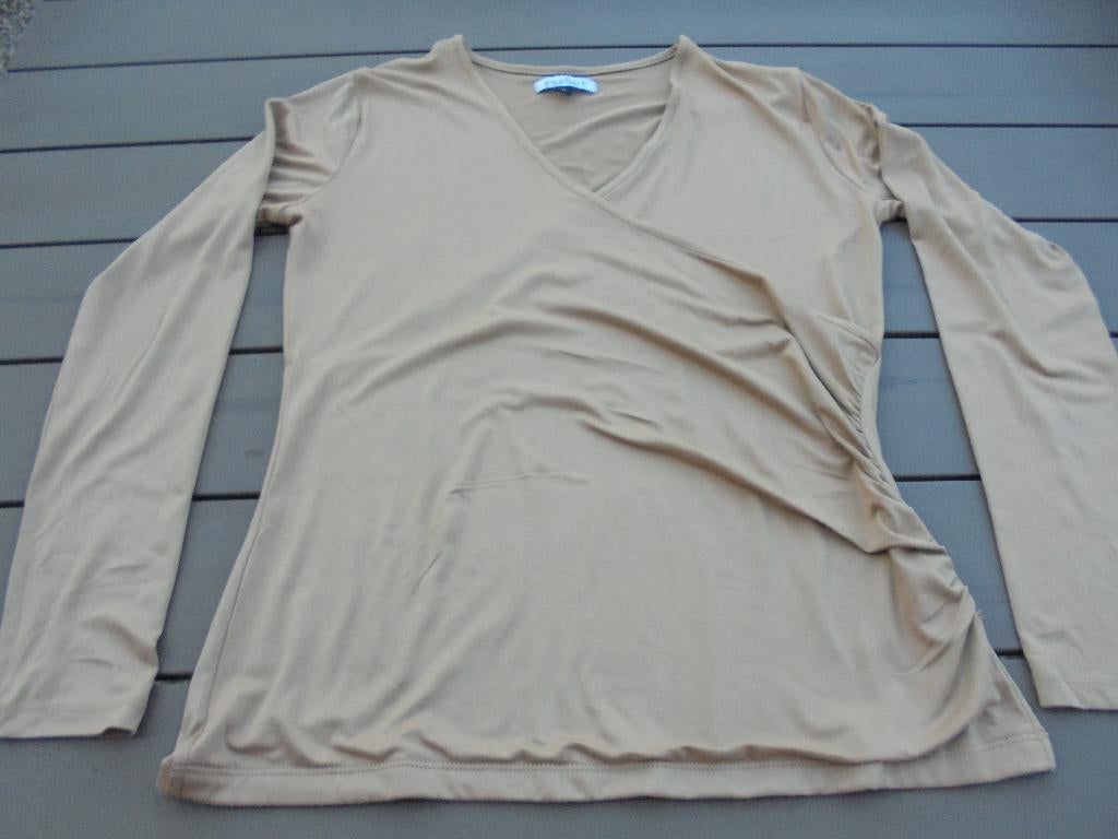 Bruin shirt True Spirit, Bruin, Maat 42/44 (L), Ophalen of Verzenden, Lange mouw
