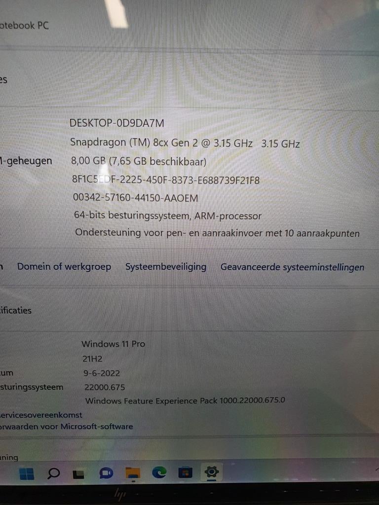Nieuwstaat: Hp Elite Folio Snapdragon 8cx Gen 2 8gb 256gb, Computers en Software, Qwerty, 8 GB, 13 inch, Ophalen of Verzenden