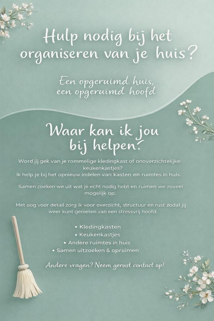 Huishoudelijke hulp bij organiseren, Vacatures, Vanaf 10 jaar, Overige vormen