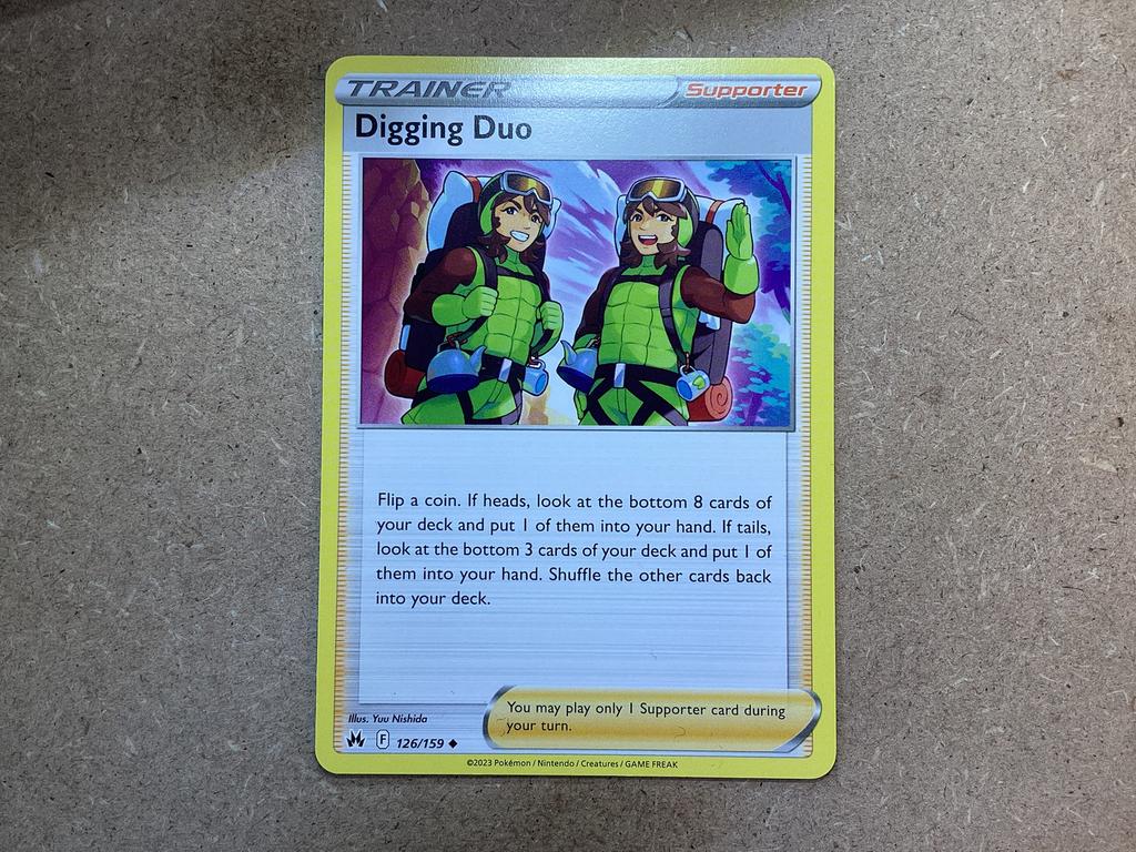 1x Digging Duo [CRZ 126/159] (Near Mint), Ophalen of Verzenden, Zo goed als nieuw, Losse kaart