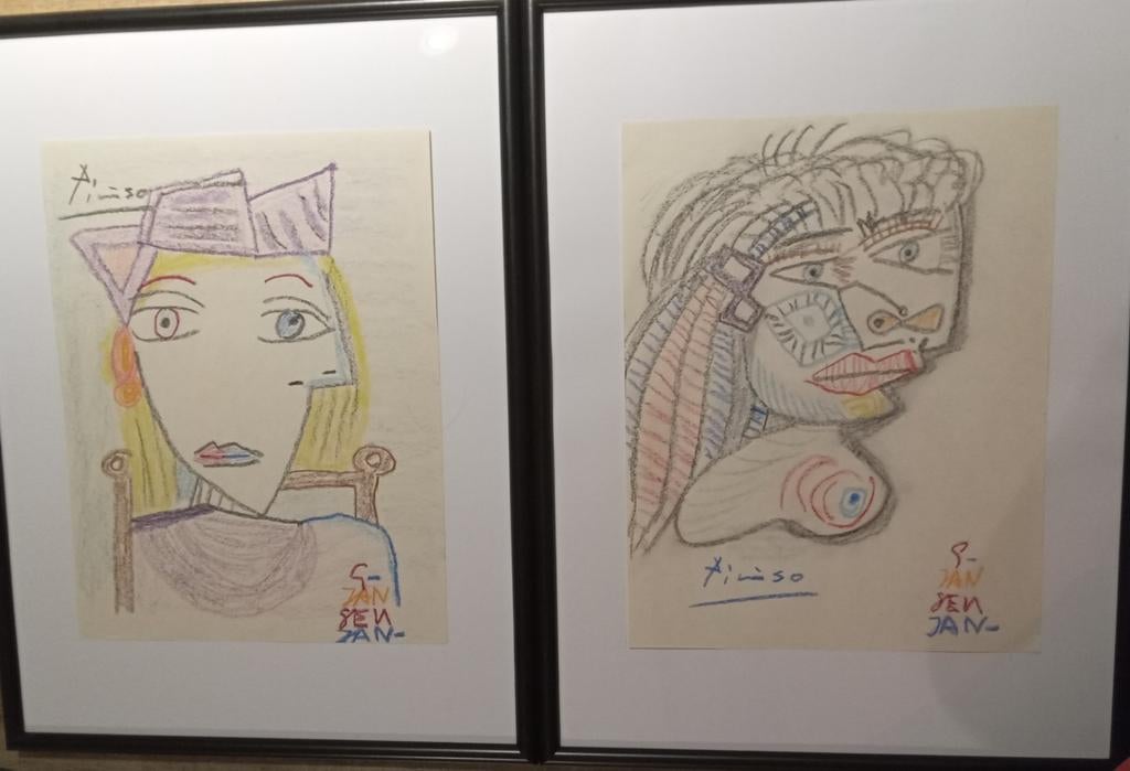 Geert Jan Jansen naar Picasso - Tekening op papier, Ophalen of Verzenden
