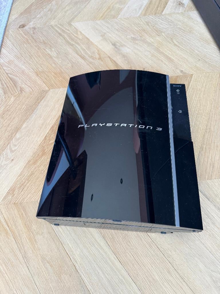 PlayStation 3 80GB + 2 controllers + 10 games (PS4/PS5), Gebruikt, Met 2 controllers, Met harde schijf, Slim