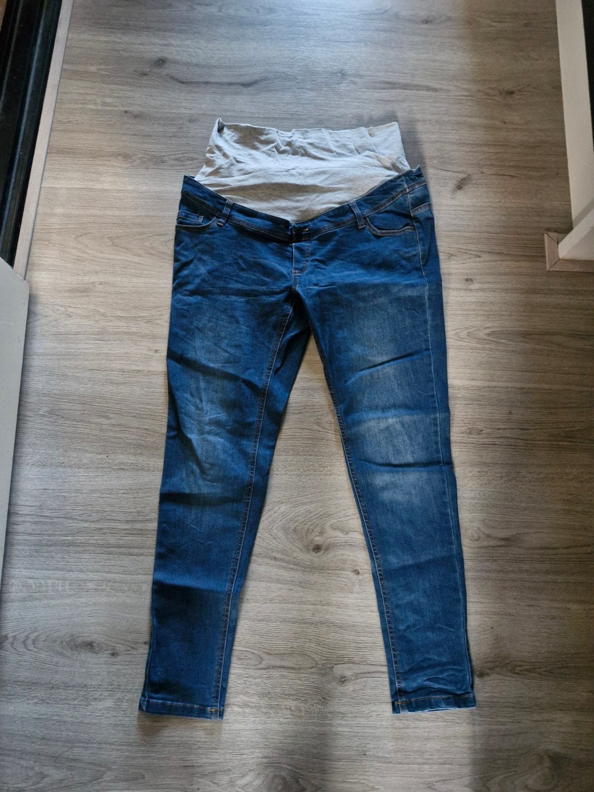 Blauwe zwangerschaps spijkerbroek maat w32, Maat 38/40 (M), Blauw, Onbekend, Ophalen of Verzenden