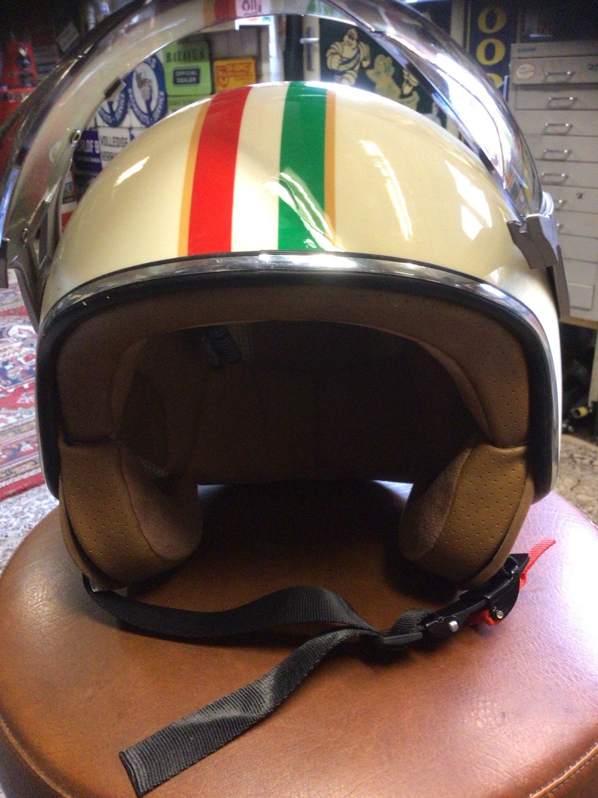Nieuwe Scooter & Brommer Helm - Italiaanse Strepen, Ophalen of Verzenden, Nieuw, Medium
