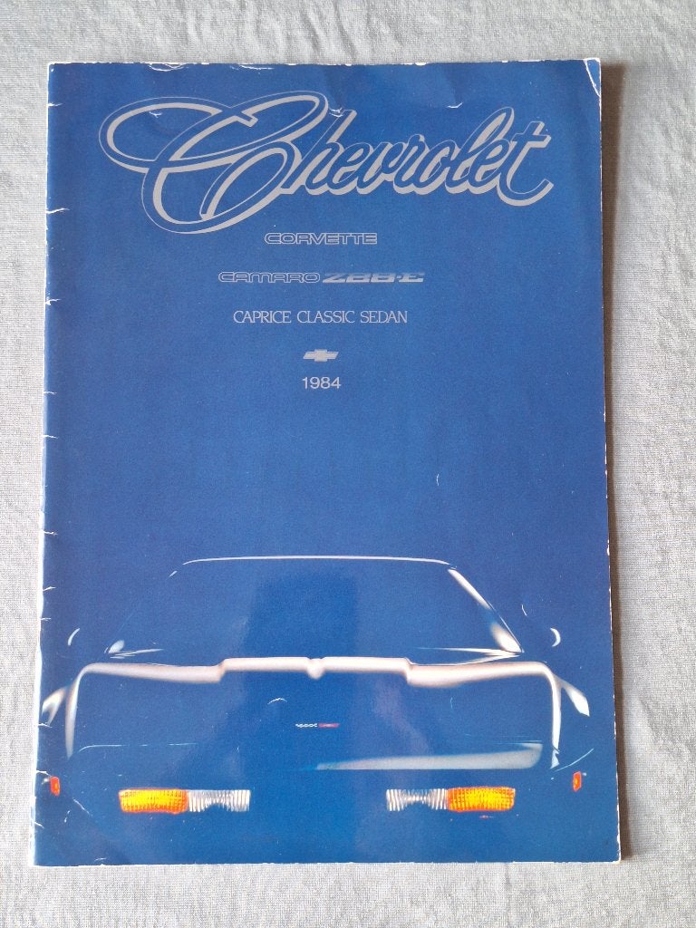 Brochure CHEVROLET Corvette/Camaro Z28-E/Caprice - '84 JP, Verzenden, Gelezen, Chevrolet