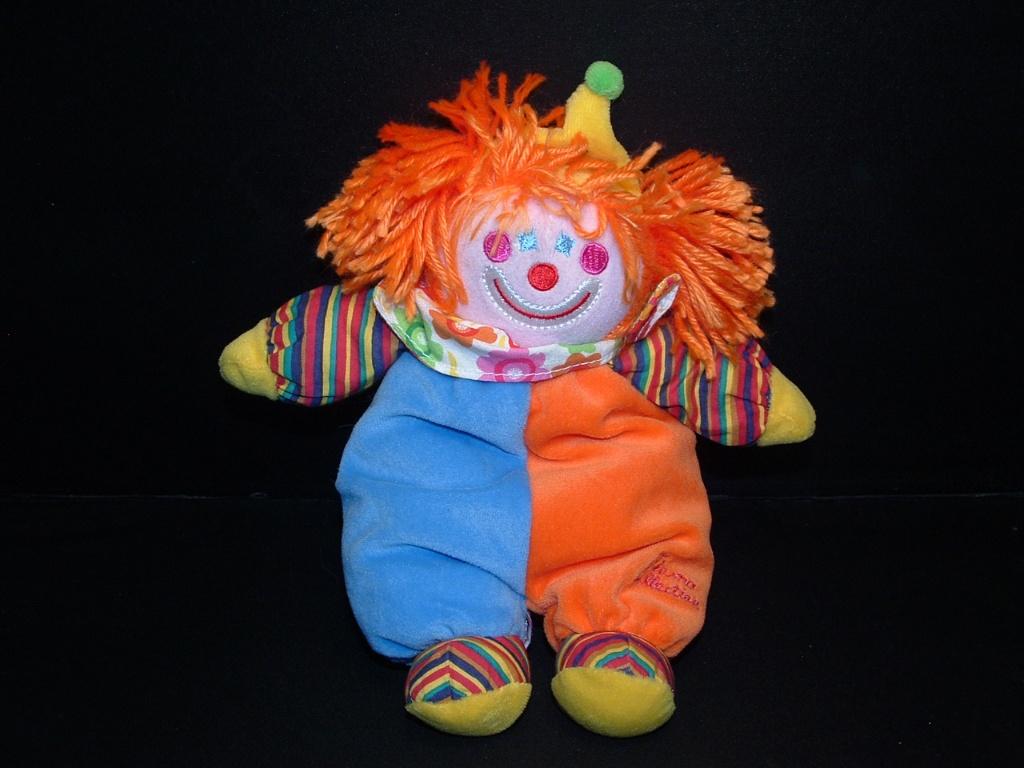 TIAMO CLOWN VELOURS ORANJE/BLAUW MET ORANJE HAAR, Verzenden, Nieuw, Overige typen