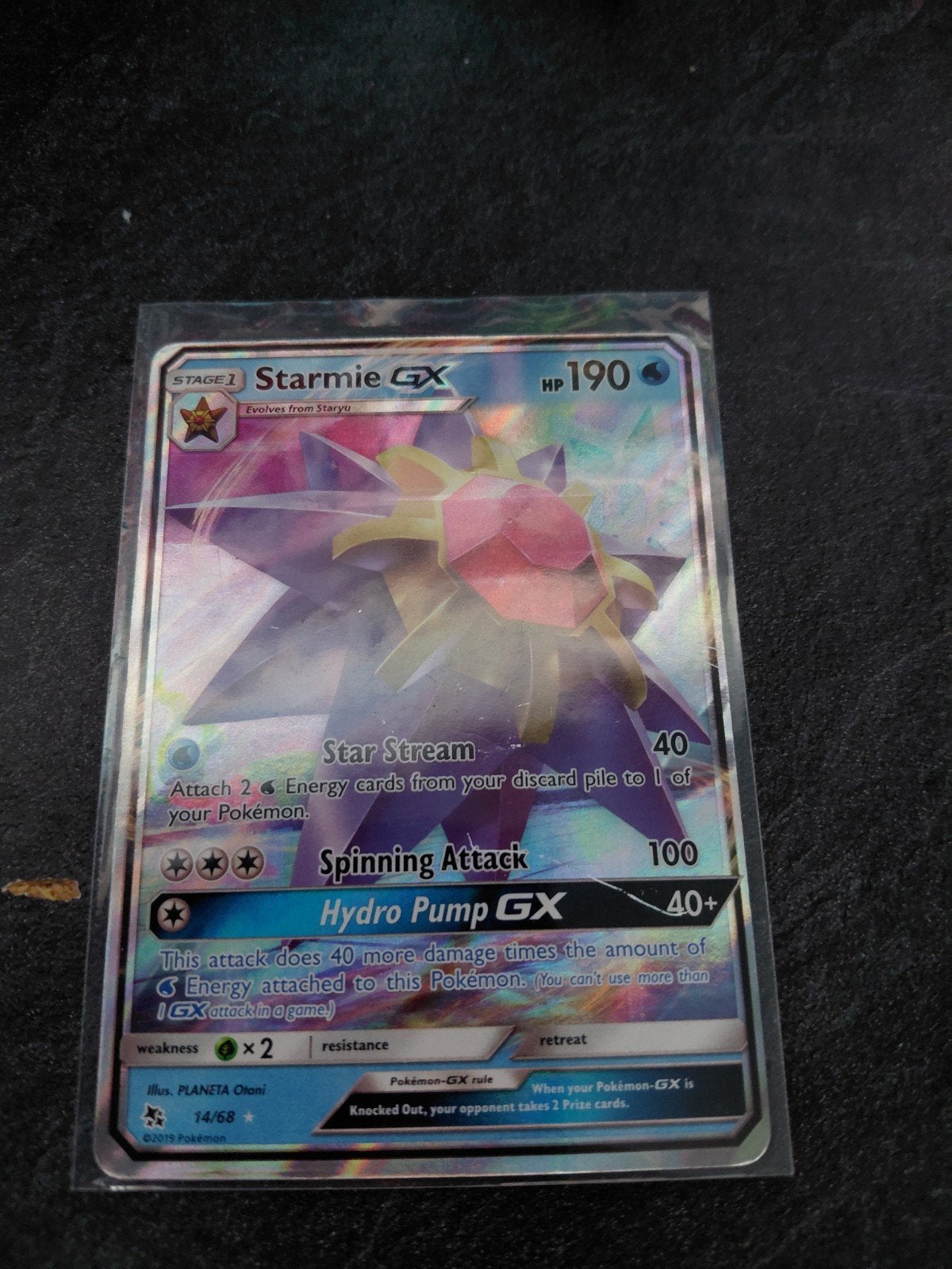 Starmie GX - kaart 14/68 uit 2019, Ophalen of Verzenden, Zo goed als nieuw, Losse kaart, Foil