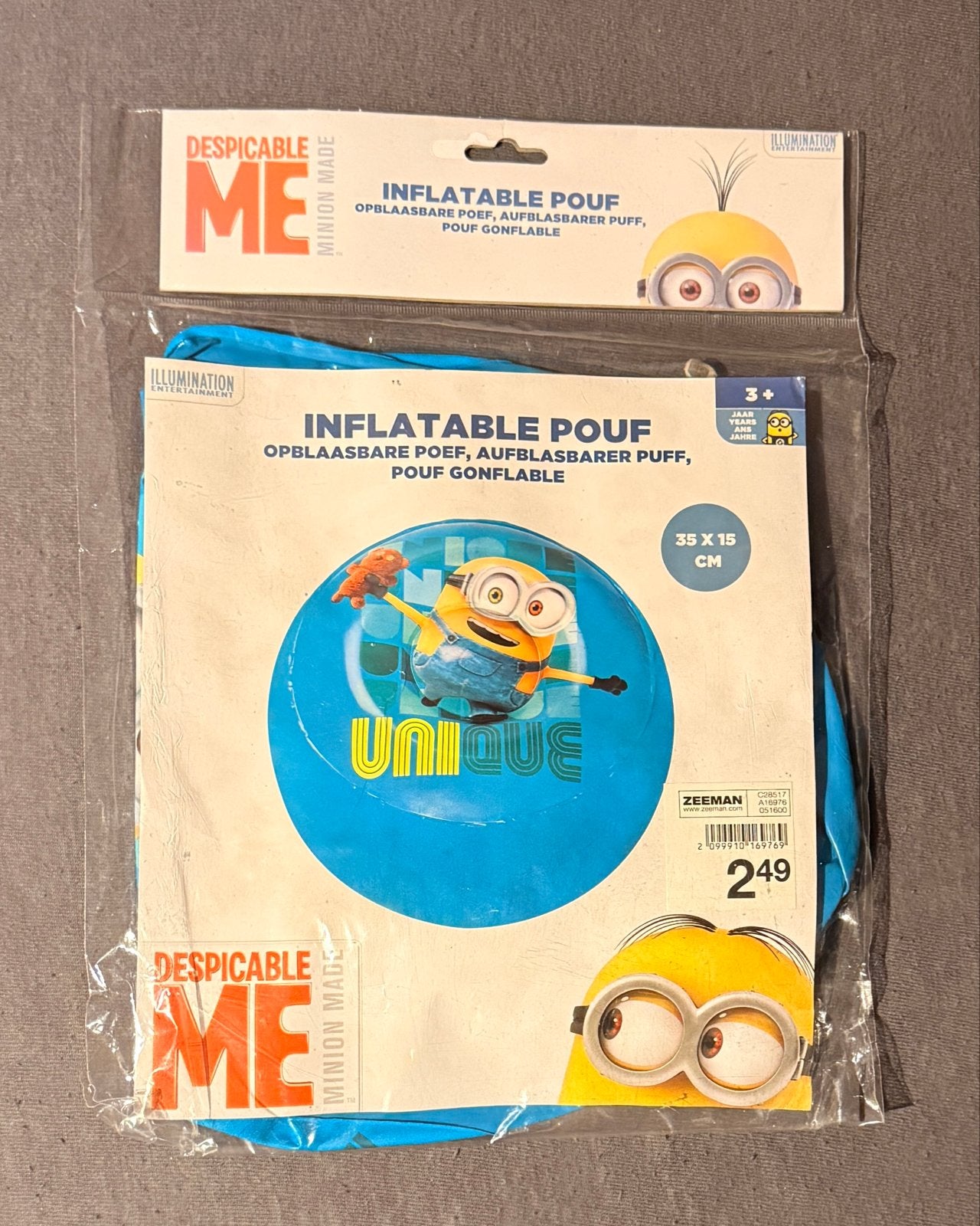 Minions Opblaasbare Poef - Nieuw, Ophalen of Verzenden, Nieuw