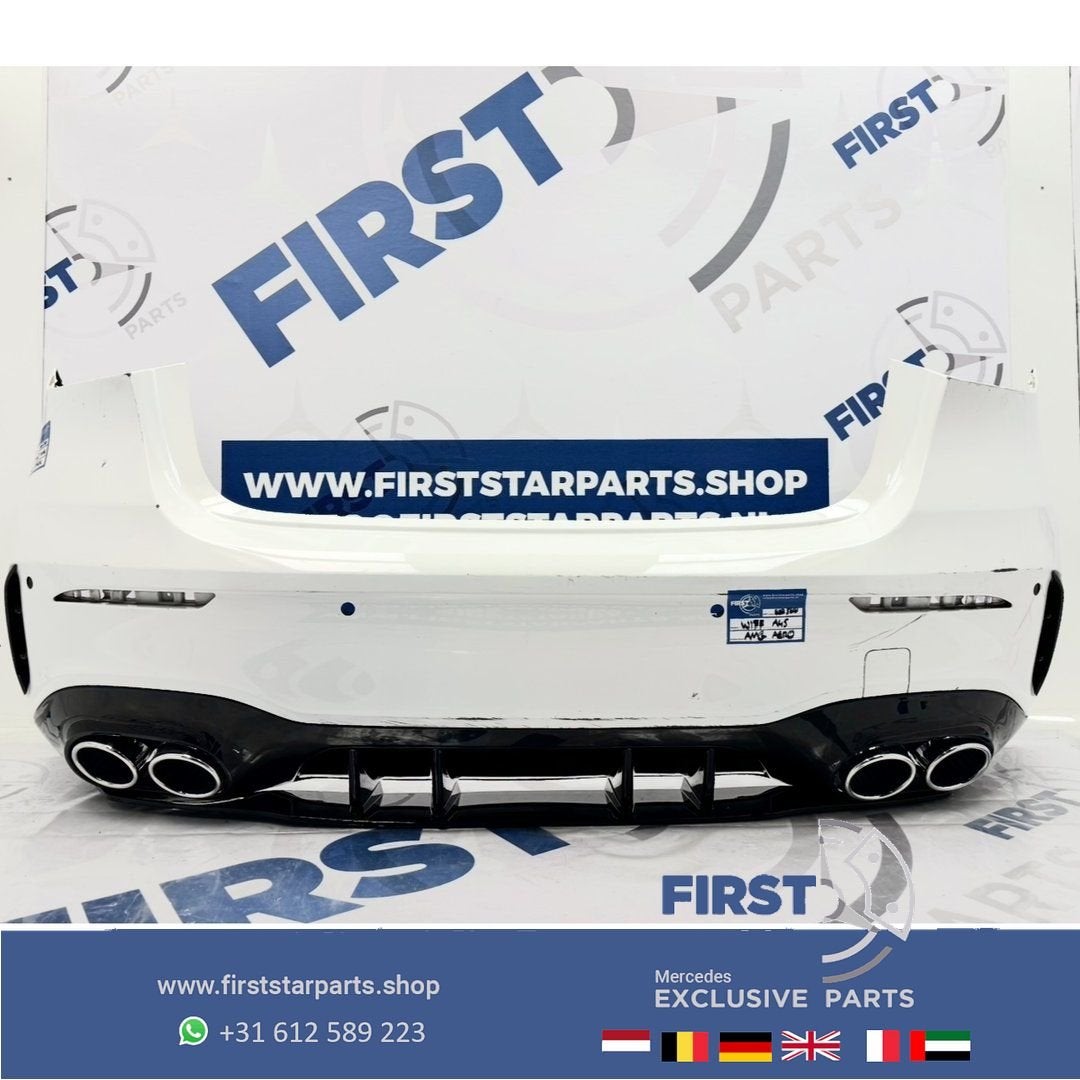 W177 A45s BUMPER A KLASSE 2023 A45 S AMG ACHTERBUMPER ZWART/, Auto-onderdelen, Carrosserie en Plaatwerk, Gebruikt, -, Ophalen of Verzenden