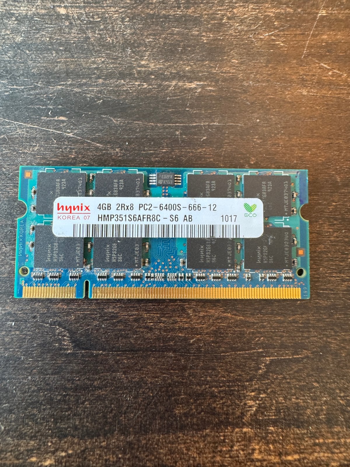 Hynix 4GB PC2-6400S Laptop Geheugen (DDR2), Gebruikt, Ophalen of Verzenden, DDR2, Laptop