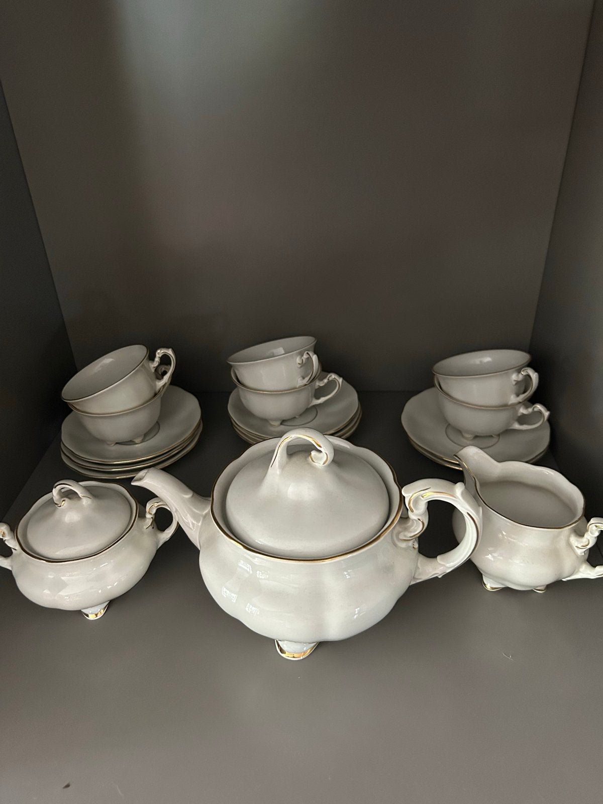 Vintage porseleinen theeservies - 6 personen, Ophalen