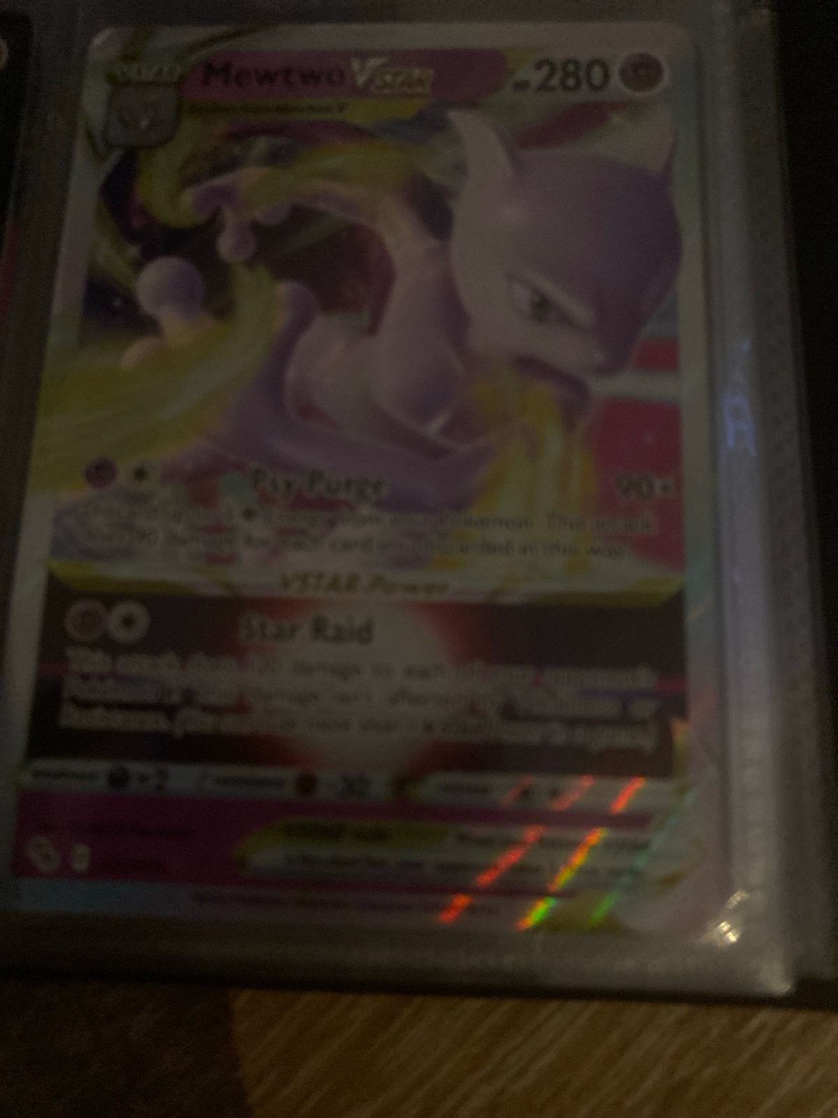 Mewtwo VSTAR Pokémon kaart (Foil), Ophalen of Verzenden, Zo goed als nieuw, Losse kaart, Foil