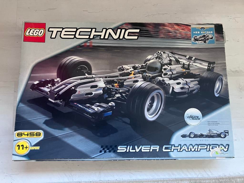 Lego Technic 8458 Silver Champion F1 compleet in doos, Kinderen en Baby's, Speelgoed | Duplo en Lego, Ophalen, Gebruikt, Lego