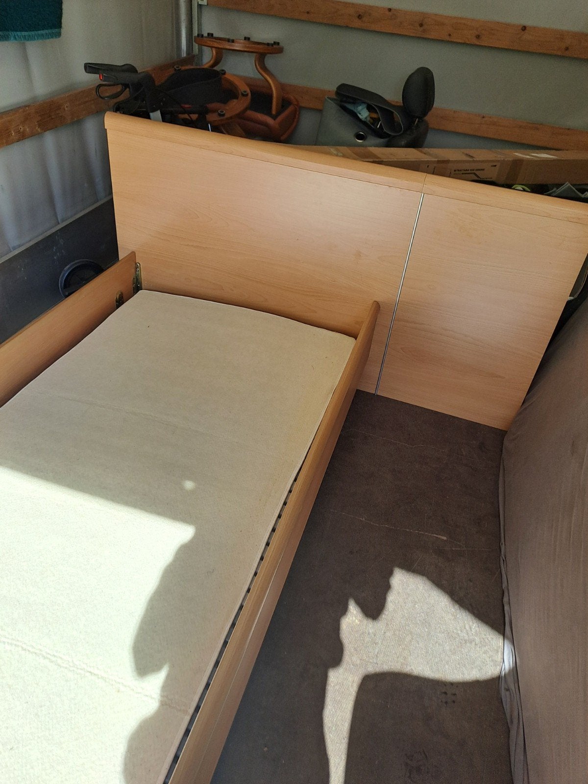één persoons bed elektrisch, Ophalen, Gebruikt, 90 cm, Eenpersoons