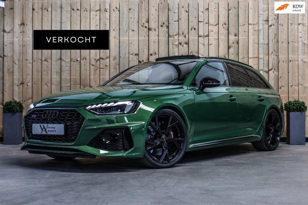 Audi RS4 2.9 TFSI Quattro *Pano*B&O*360 Camera*RS-Stoelen*Ke, Auto's, Audi, Automaat, Gebruikt, Leder, Vierwielaandrijving