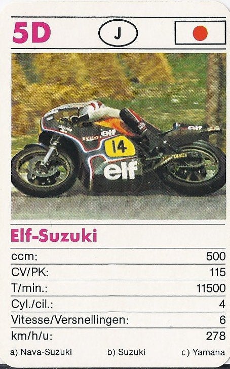 Kw1819 -- 5d motorkaartje elf - suzuki, Ophalen of Verzenden, Auto's
