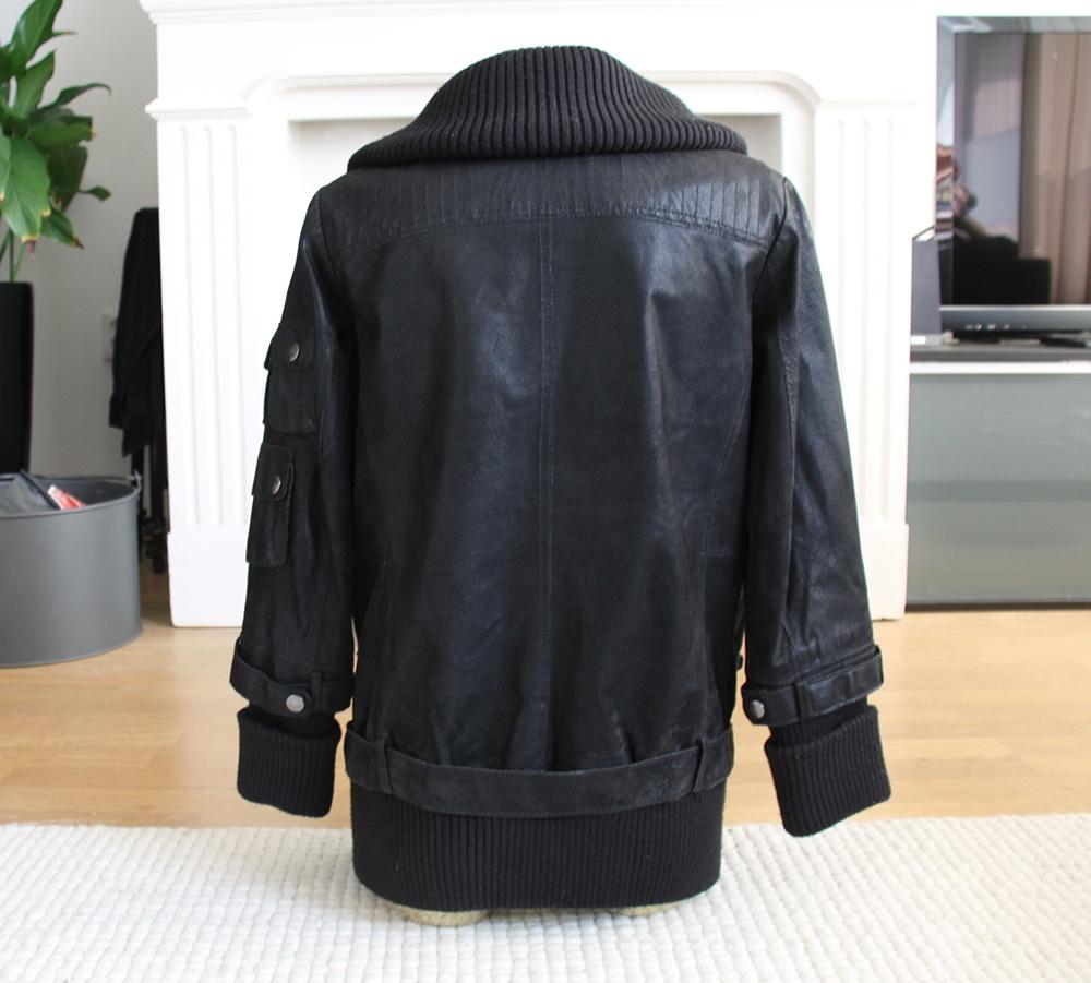 Prachtige Leren 2-Bizzy Jas (L) € 70,-, Kleding | Dames, Zwart, Maat 42/44 (L), Ophalen of Verzenden, Zo goed als nieuw