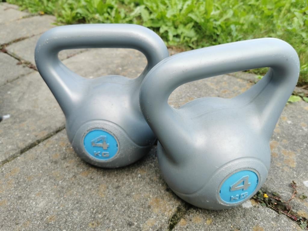 2 x 4 kg Fitness kettlebell, Sport en Fitness, Ophalen, Gebruikt, Kettlebell