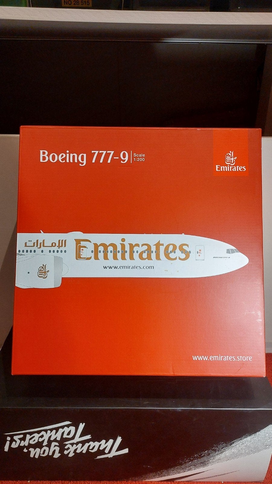 Gemini jets Boeing 777X Emirates, Ophalen of Verzenden, Zo goed als nieuw, Schaalmodel