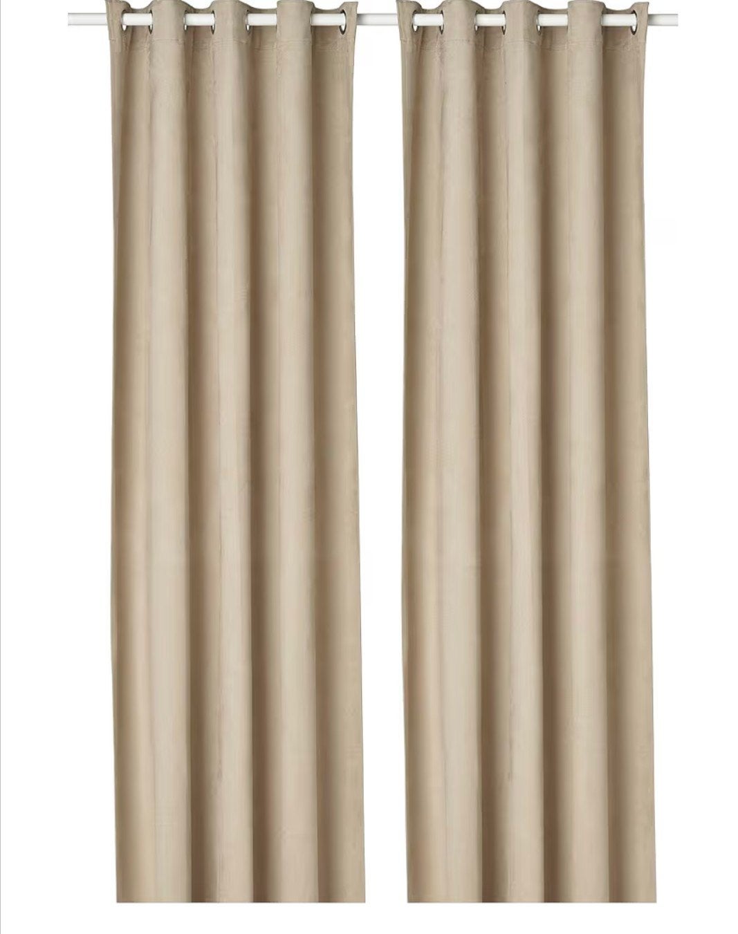 IKEA BIRTNA Gordijnen - 2x Beige, 145x192cm, Gebruikt, 100 tot 150 cm, Modern, Scandinavisch, Beige