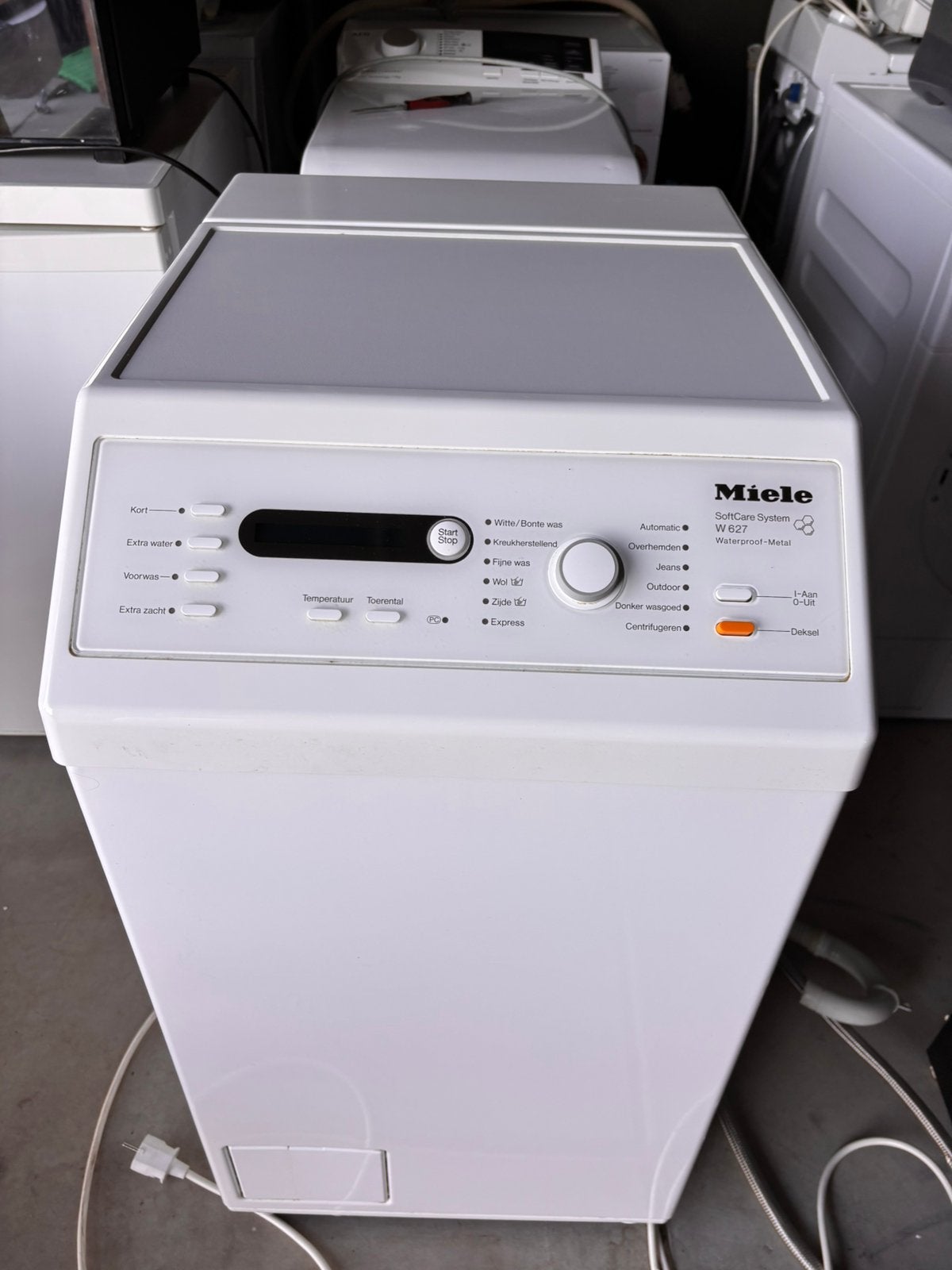 Nette Wasmachine bovenlader Miele W 627, Ophalen, 1200 tot 1600 toeren, 4 tot 6 kg, Zo goed als nieuw